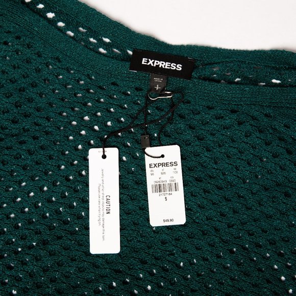 NEW! Teal Open Stitch Dolman Sweater - Picture 4 of 6